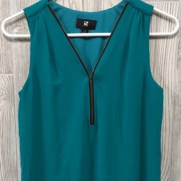 Vintage 𝅺IZ Byer Turquoise Teal Dress With Zipper Size Small - Picture 2 of 6